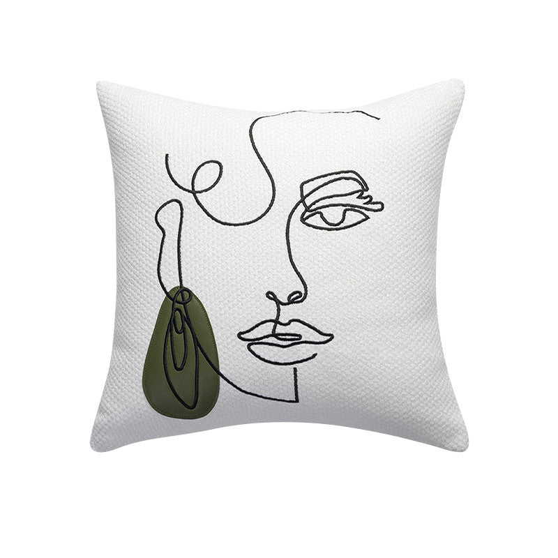 Nordic Decorative Bedside Pillow And Pillowcase