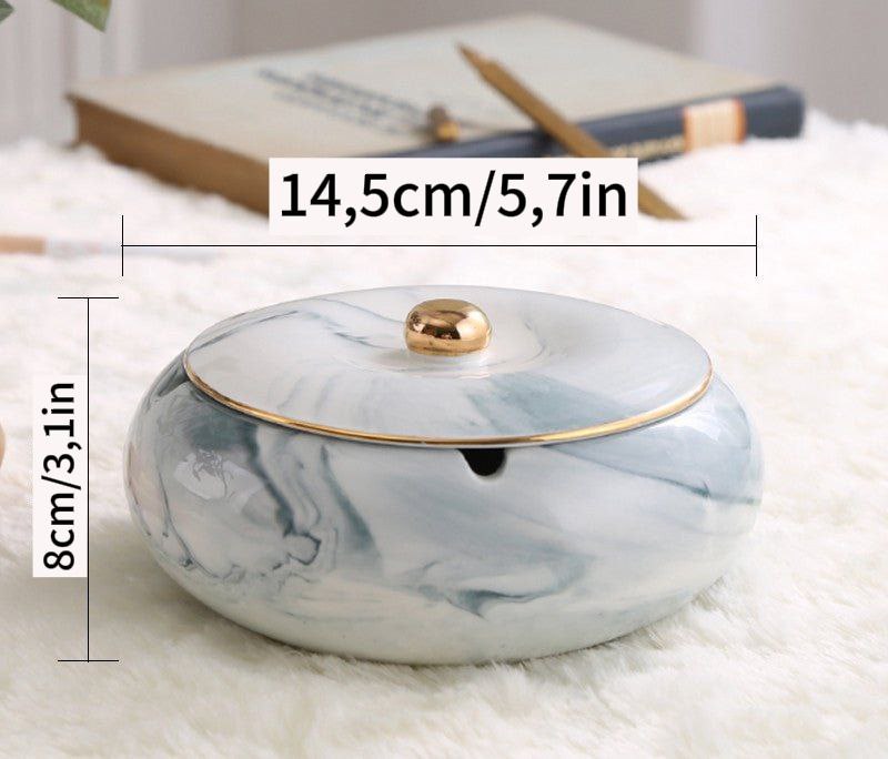 Ceramic Ashtray With Lid