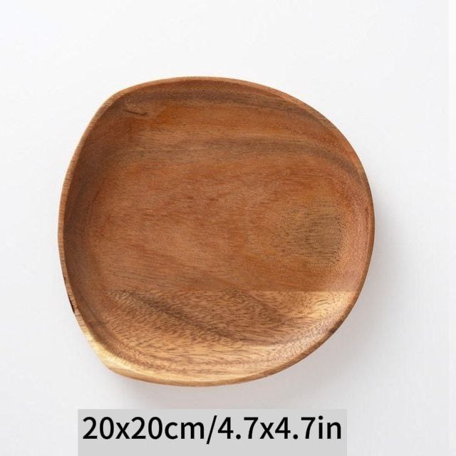 Stylish Set of Wooden Eco Plates