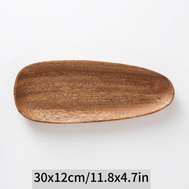 Stylish Set of Wooden Eco Plates