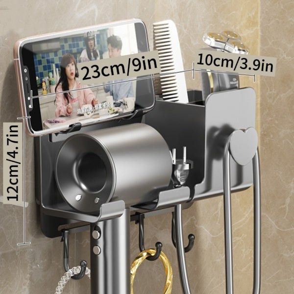 Practical Hair Dryer Shelf Bathroom Wall Hanging