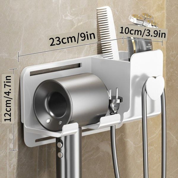 Practical Hair Dryer Shelf Bathroom Wall Hanging