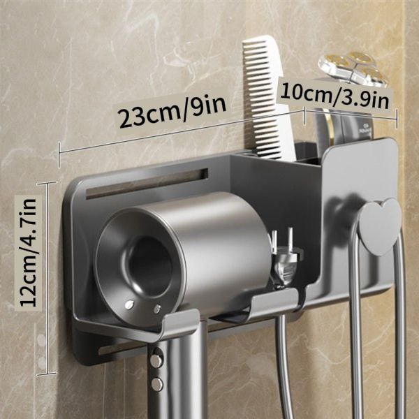 Practical Hair Dryer Shelf Bathroom Wall Hanging