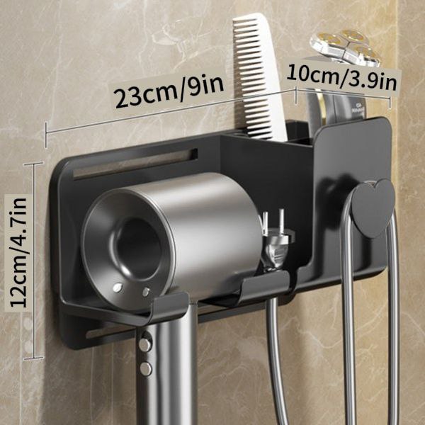 Practical Hair Dryer Shelf Bathroom Wall Hanging