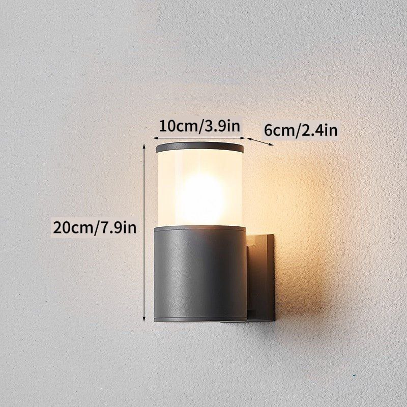 Modern minimalist street wall lamp in sandy gray color