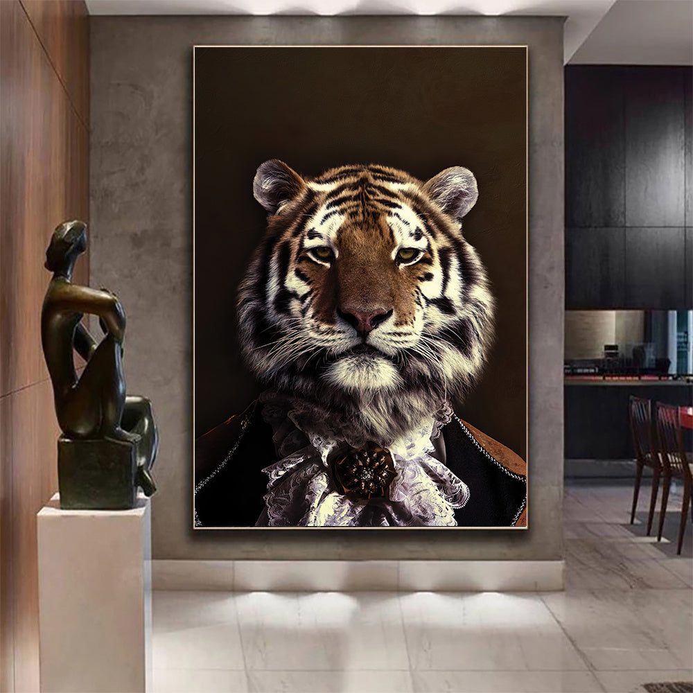 Wildlife Elegance: Black & White Canvas Art Collection