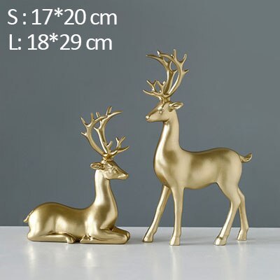Gold Deer Statuettes