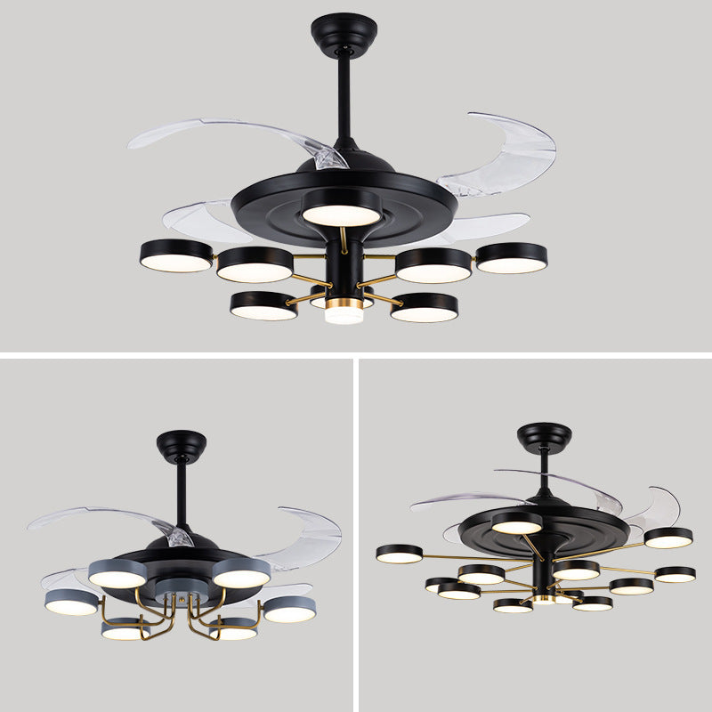 Modern LED Electric Fan Lamp for Living Room