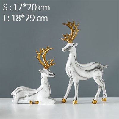 White Deer Statuettes