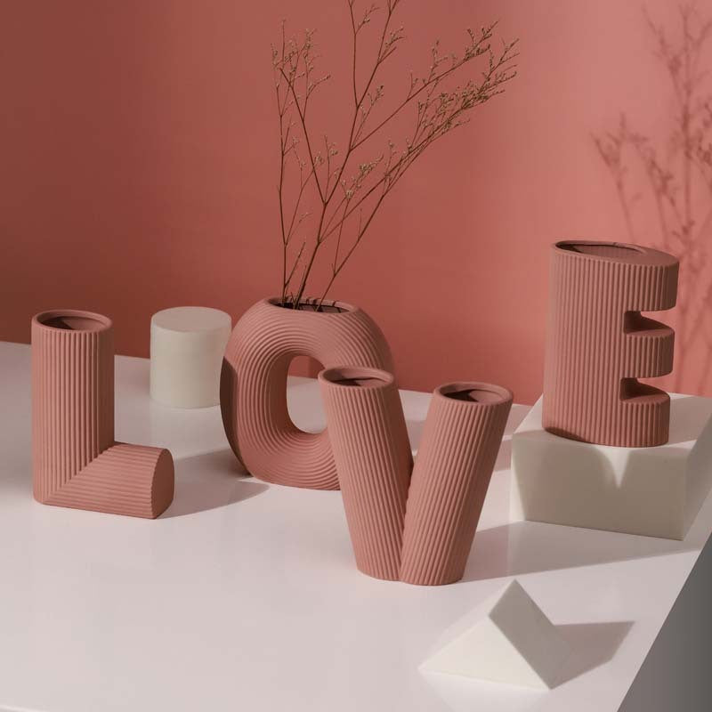 Nordic Love Letter Ceramic Vases