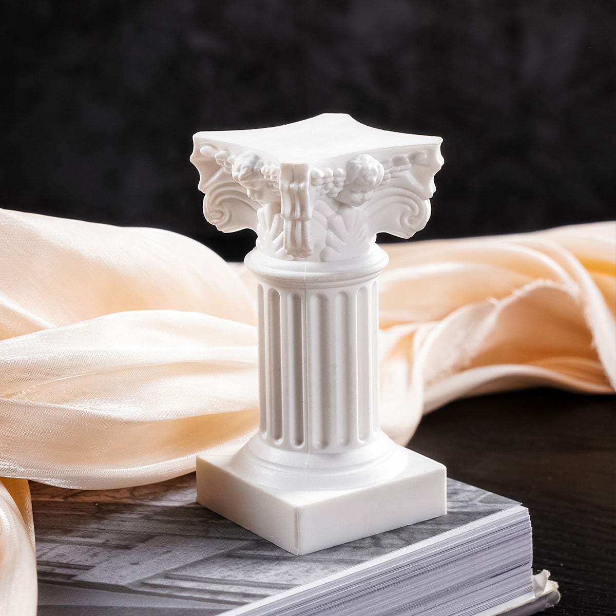 Nordic Style Plastic Roman Column Pendulum - Elegant Desktop Decoration for Home, Office, and Parties