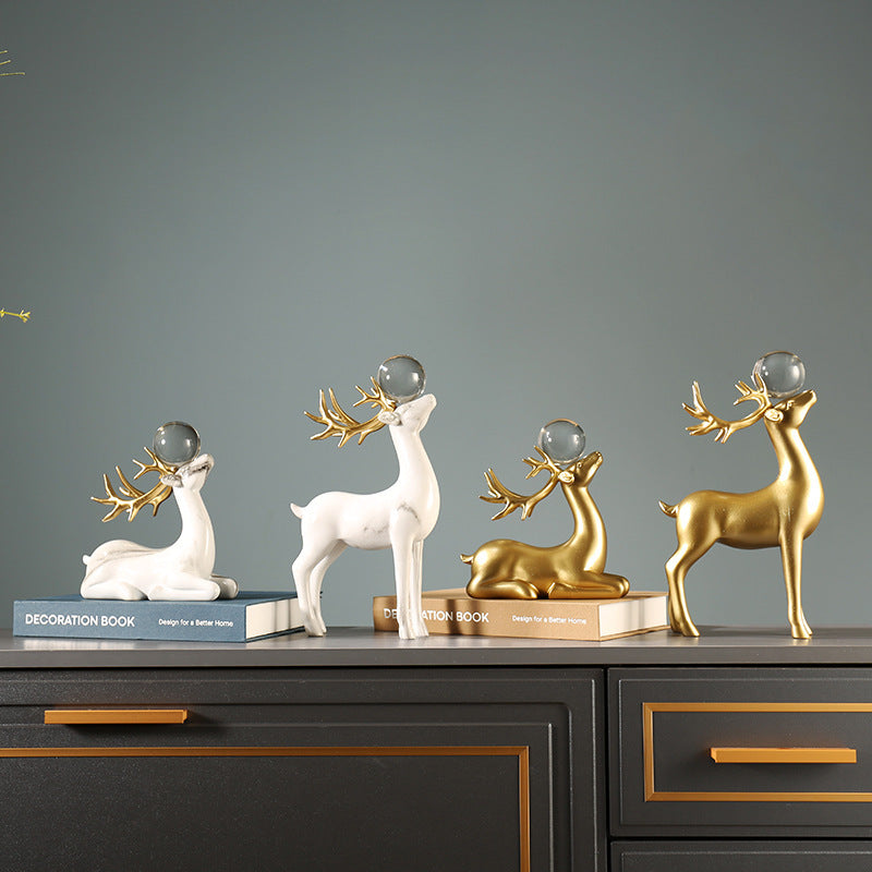 New Style Elk TV Cabinet Decoration Ornament Abstract