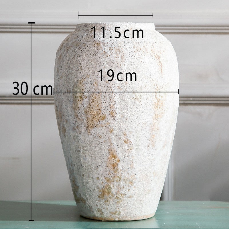 Timeless Elegance: Handcrafted White Pottery Vase