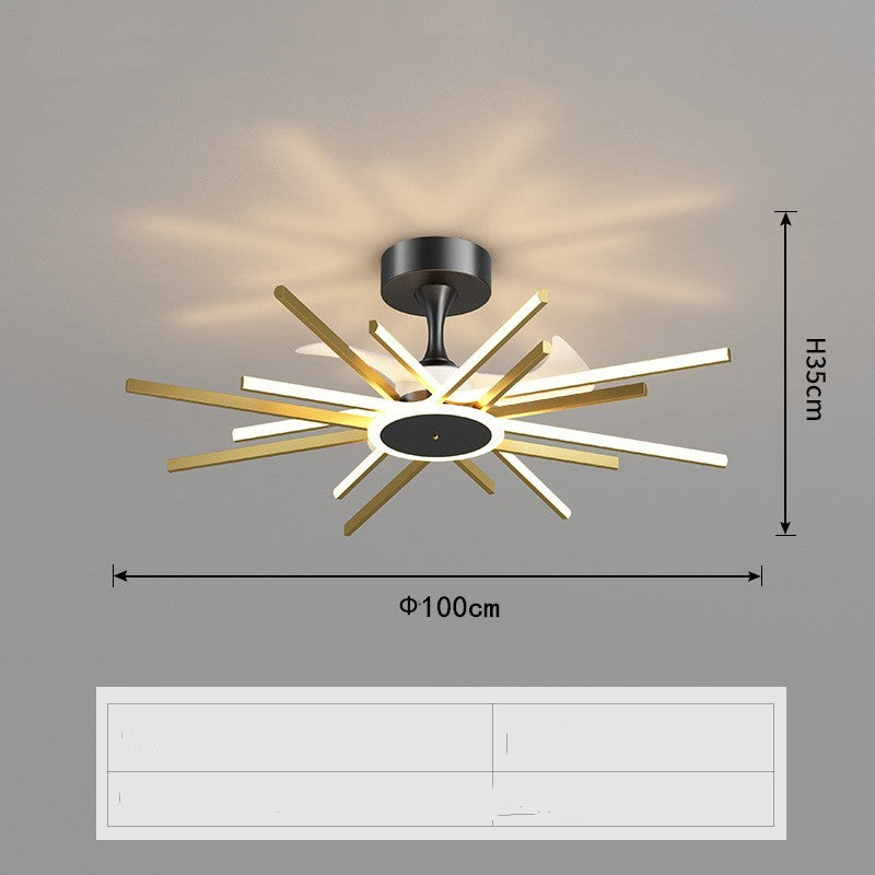 Nordic Light Luxury Fan Lamp for Living Room
