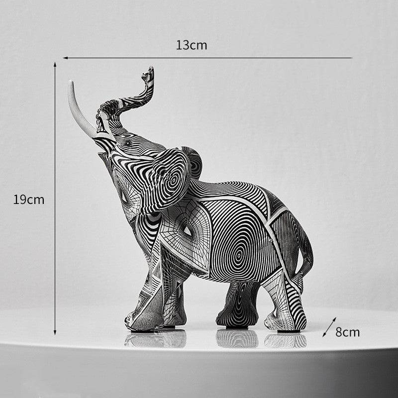Vibrant Elephant Resin Ornament