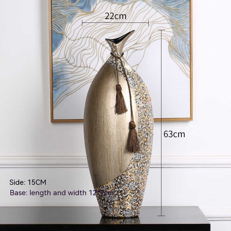 Modern Resin Vase Collection - Stylish High and Short Decorative Vases