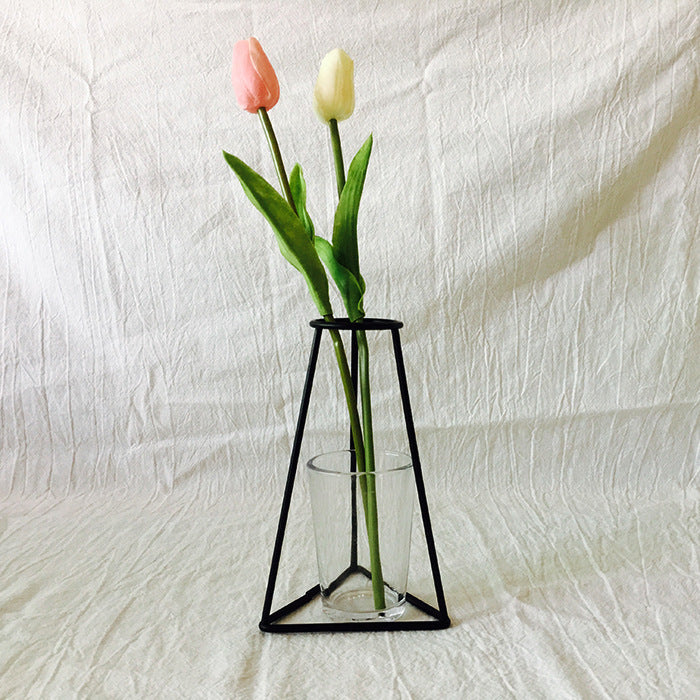 Elegant Minimalist Iron Vase Holder for Home Decor