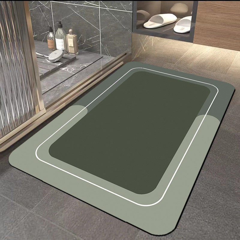Green Bathroom Mat