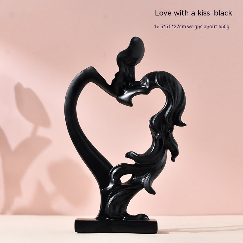 Love's Embrace Resin Heart Statue