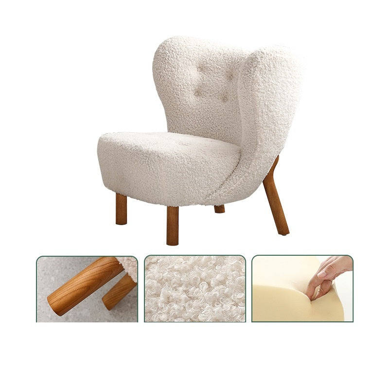 White Luxury Accent Chair for Living Room