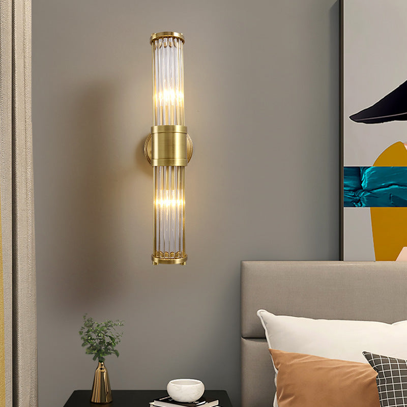 Retro Copper Bedroom Bedside Wall Lamp