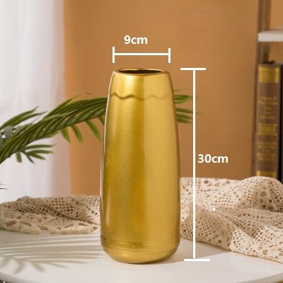 Luxurious Golden Ceramic Vase