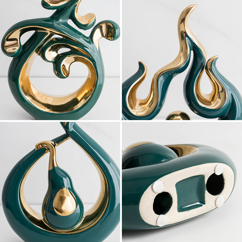 Modern Light Luxury Ceramic Decoration Porch Wine Cabinet Crafts