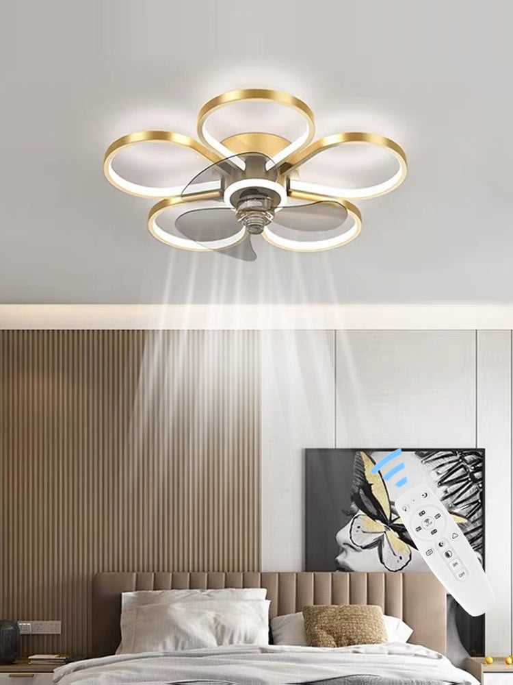 Nordic Gold Black Ceiling Fan Lamp