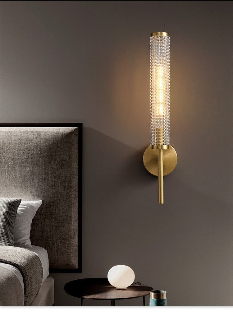 Glass Long Pole Wall Lamp