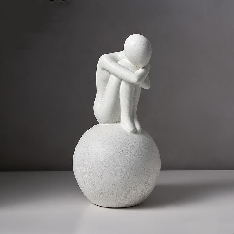 White Abstract Statuette