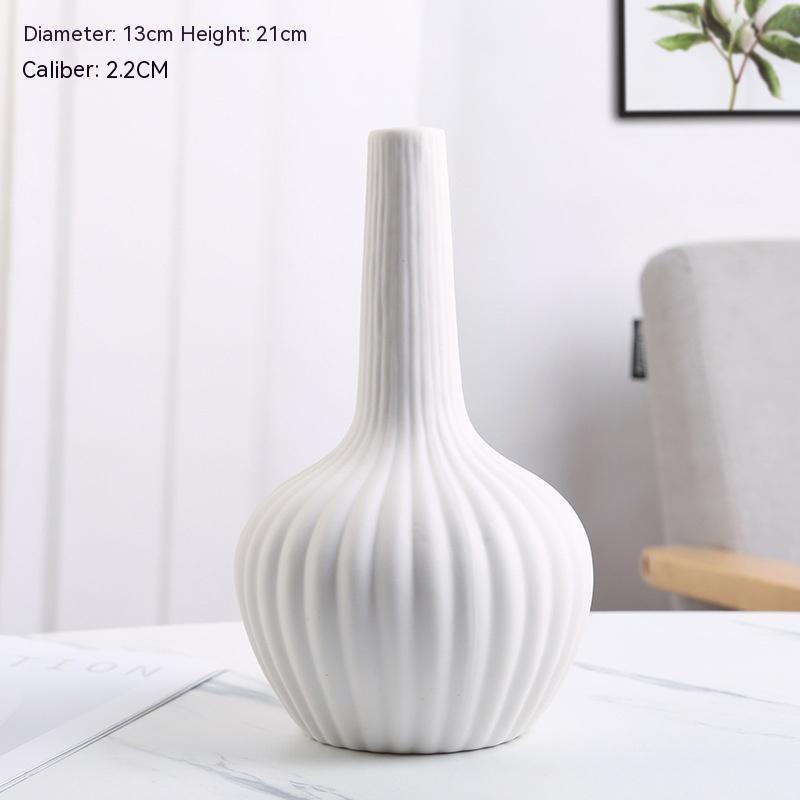 Home Decoration Ceramic Vase Dried Flower Arrangement Vase Starry Sky Minimalist Creative Decoration White Living Room
