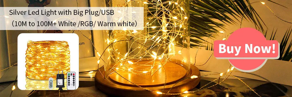 Enchanted LED Christmas Tree Garland - Multi & Warm White Lights