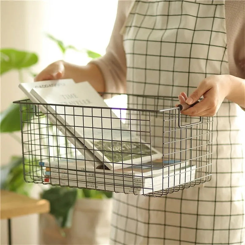 Modern Basket with Handle for Storage Things