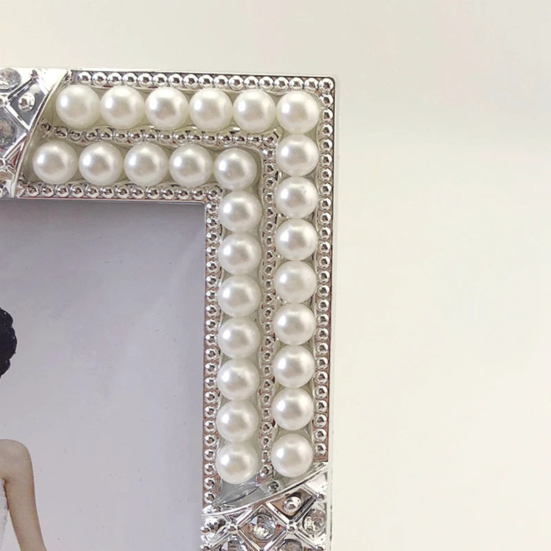 Gorgeous Photo Frame with Imitation Pearls