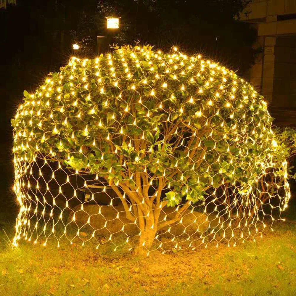 Waterproof LED Mesh String Lights – Outdoor Fairy Curtain for Christmas, Weddings, and Parties