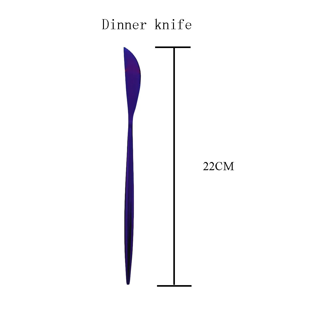 Chic Purple Stainless Steel Cutlery