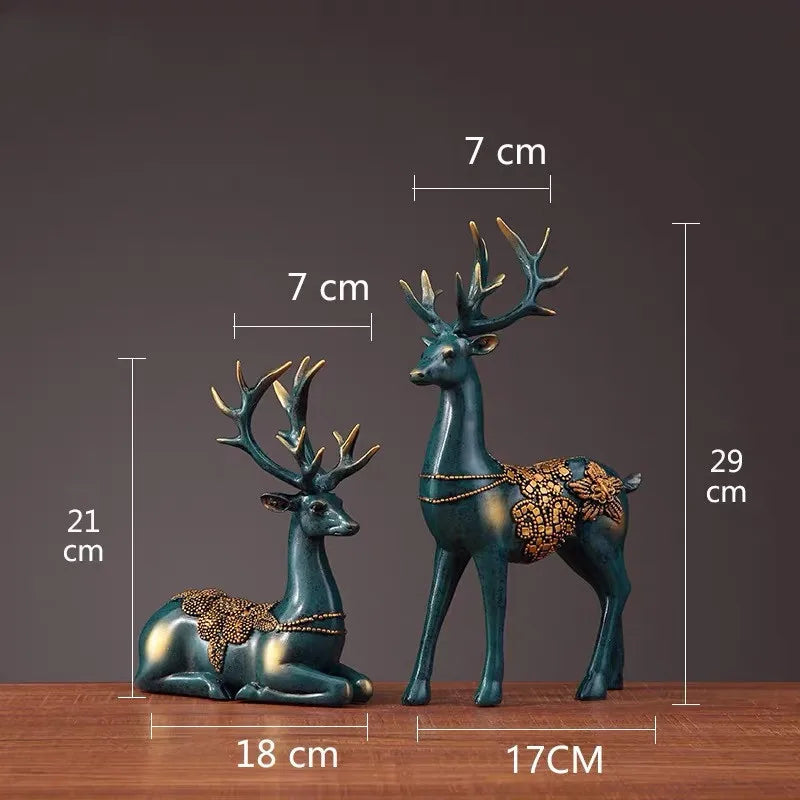 Elegant Nordic Deer Statues