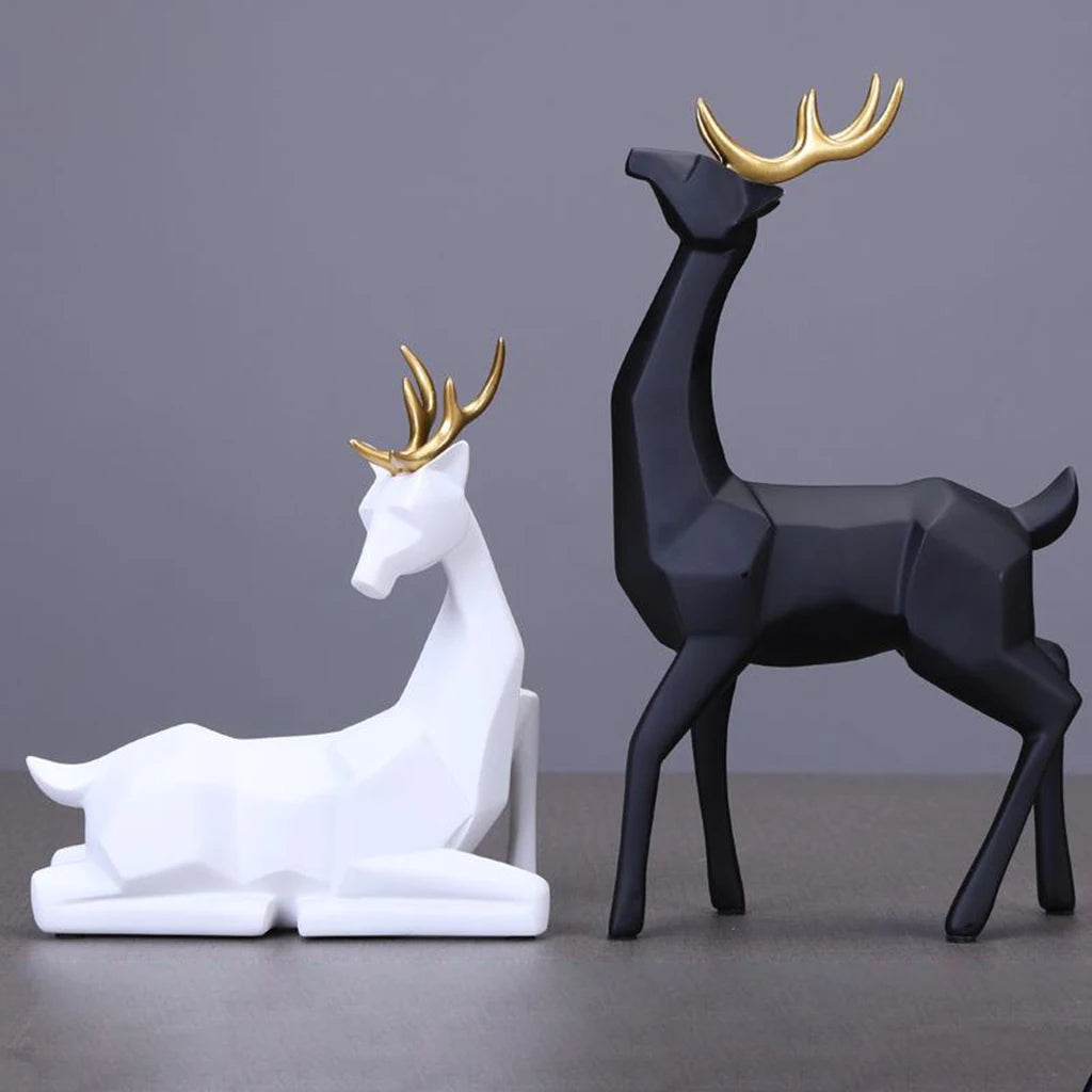 Elegant Environmental Resin Deer Ornaments