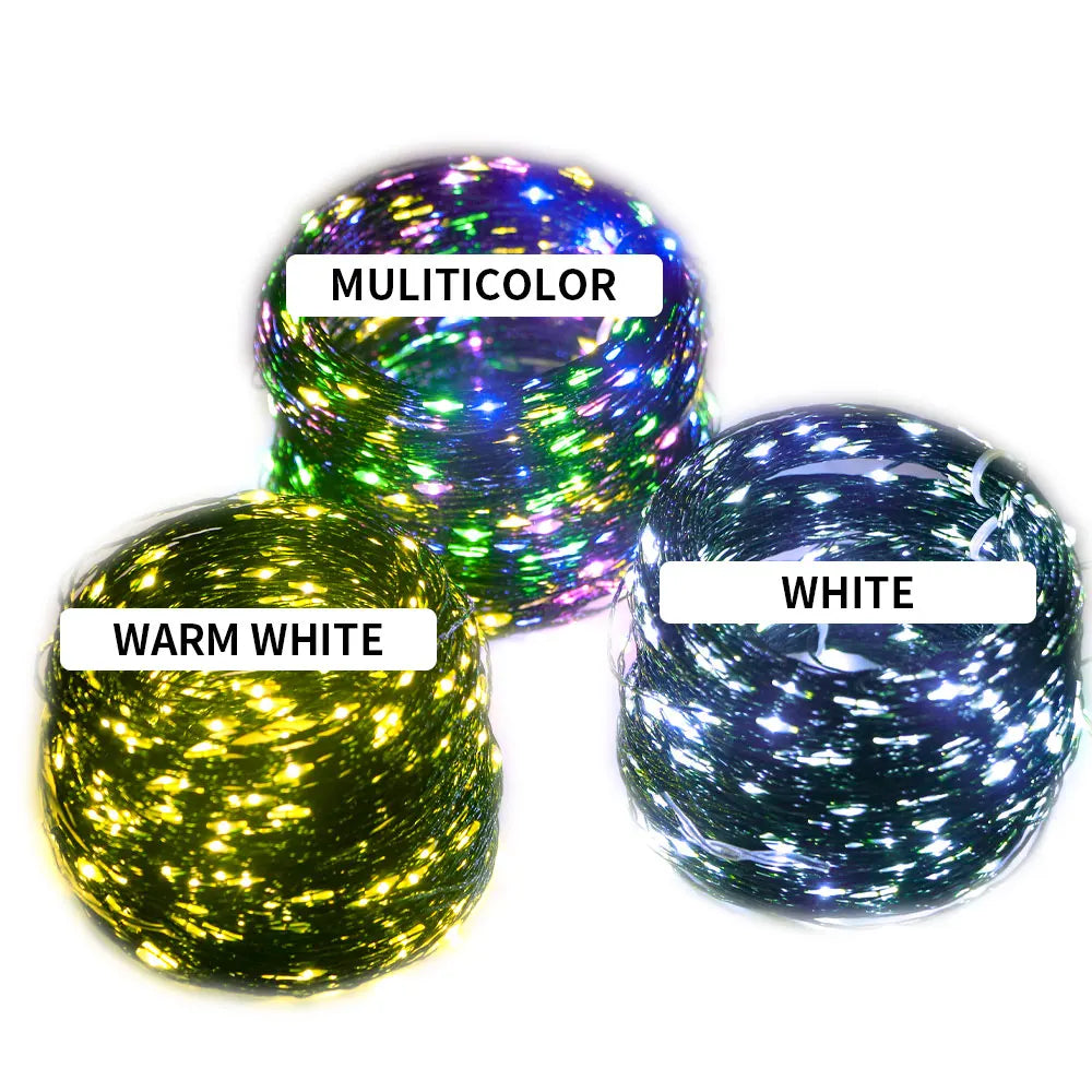 Enchanted LED Christmas Tree Garland - Multi & Warm White Lights