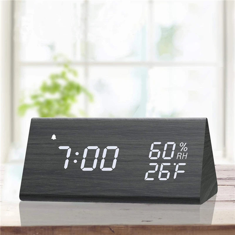 Stylish Wooden Alarm Clock