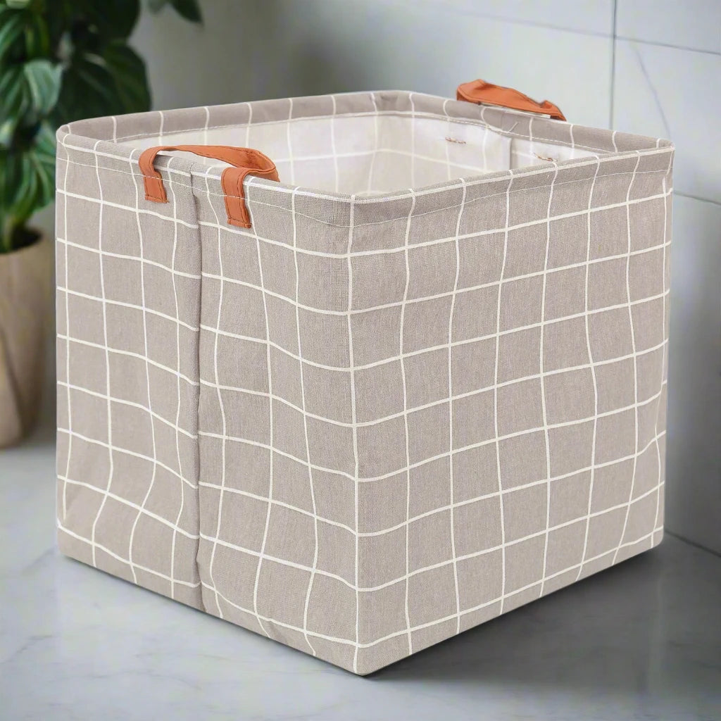 Practical Large Folding Waterproof Laundry Basket Leather Handles