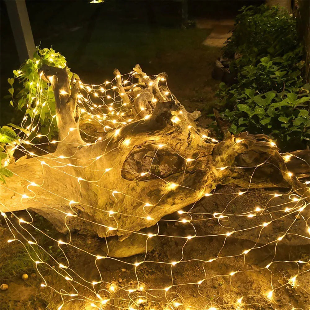 Waterproof LED Mesh String Lights – Outdoor Fairy Curtain for Christmas, Weddings, and Parties