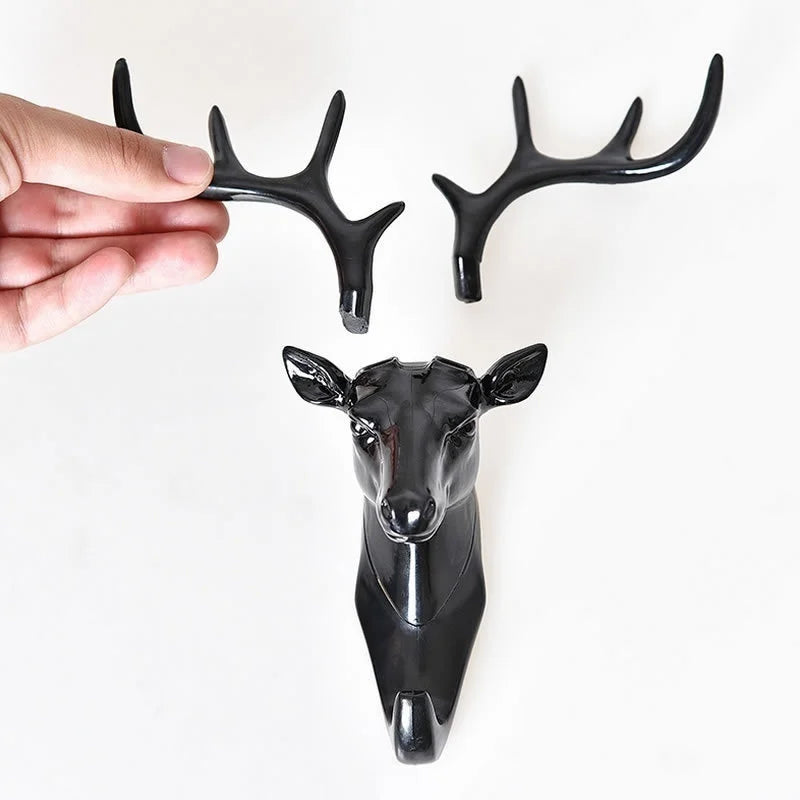 Vintage Deer Head Antlers Wall Hook