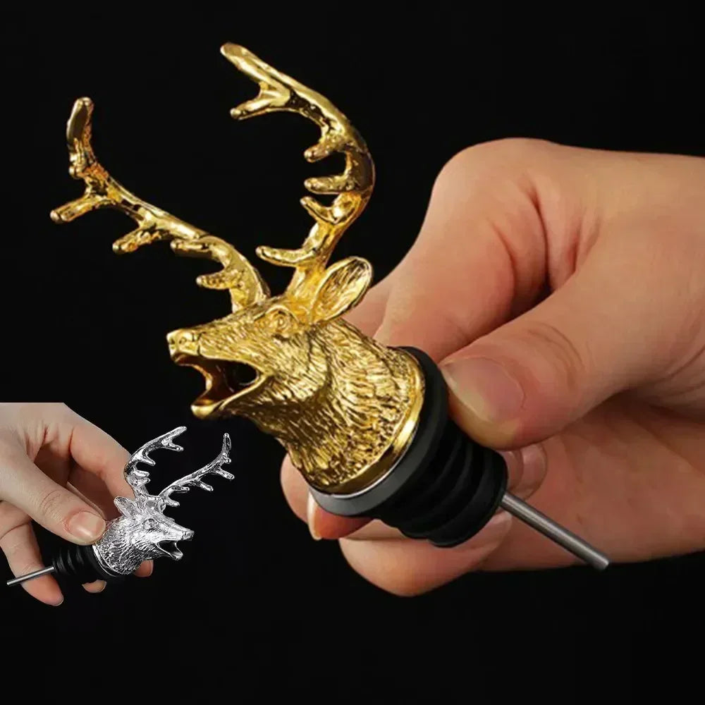 Elegant Deer Head Wine Pourer