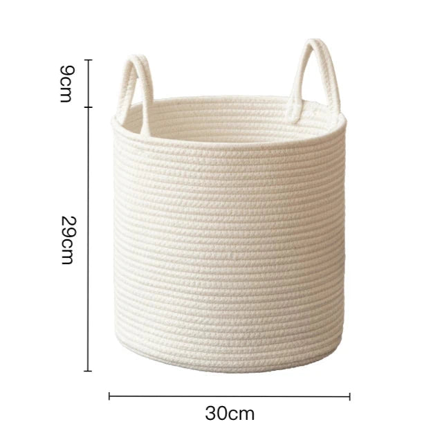 Minimalist Rope Woven Basket for Storage Sundries