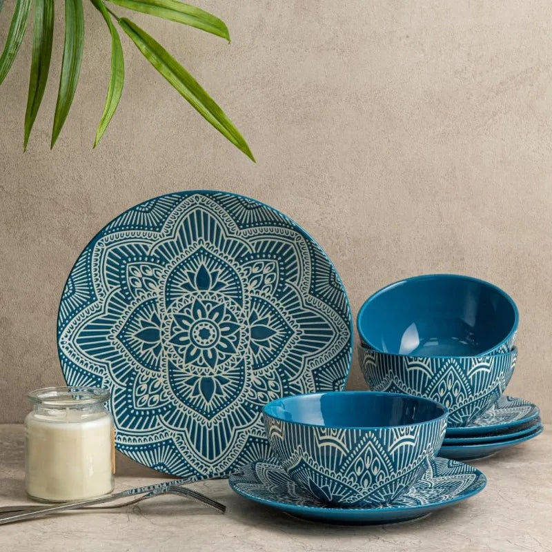 Elegant 12-Piece Ceramic Dinnerware Set