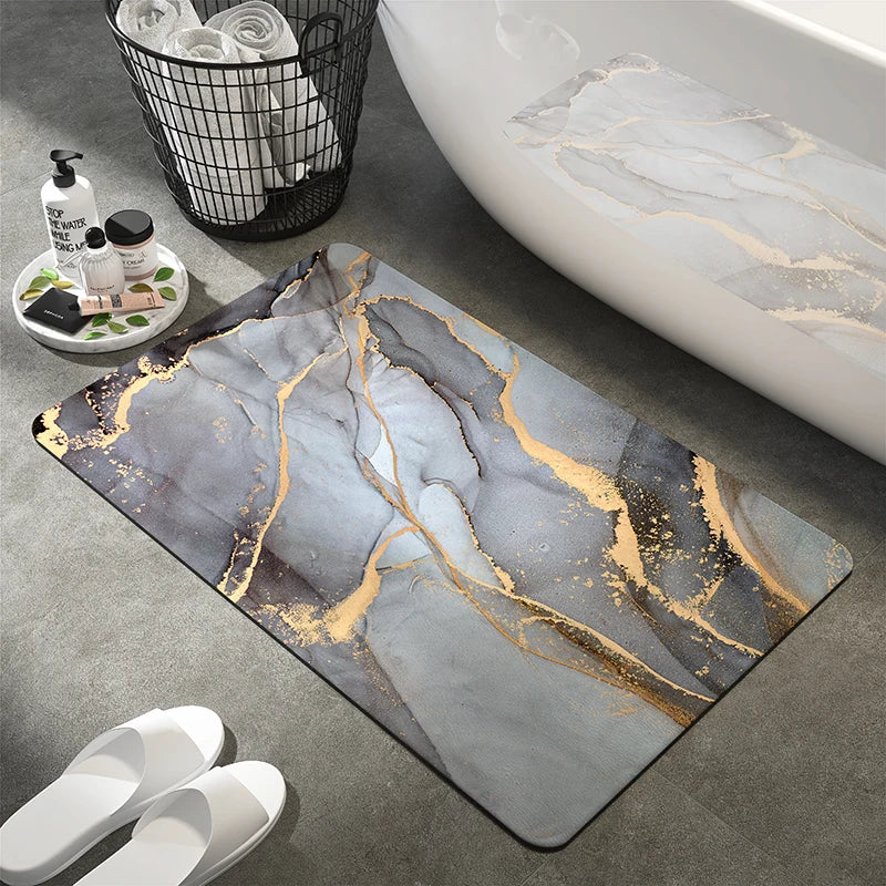 Elegant Marble Bath Mat