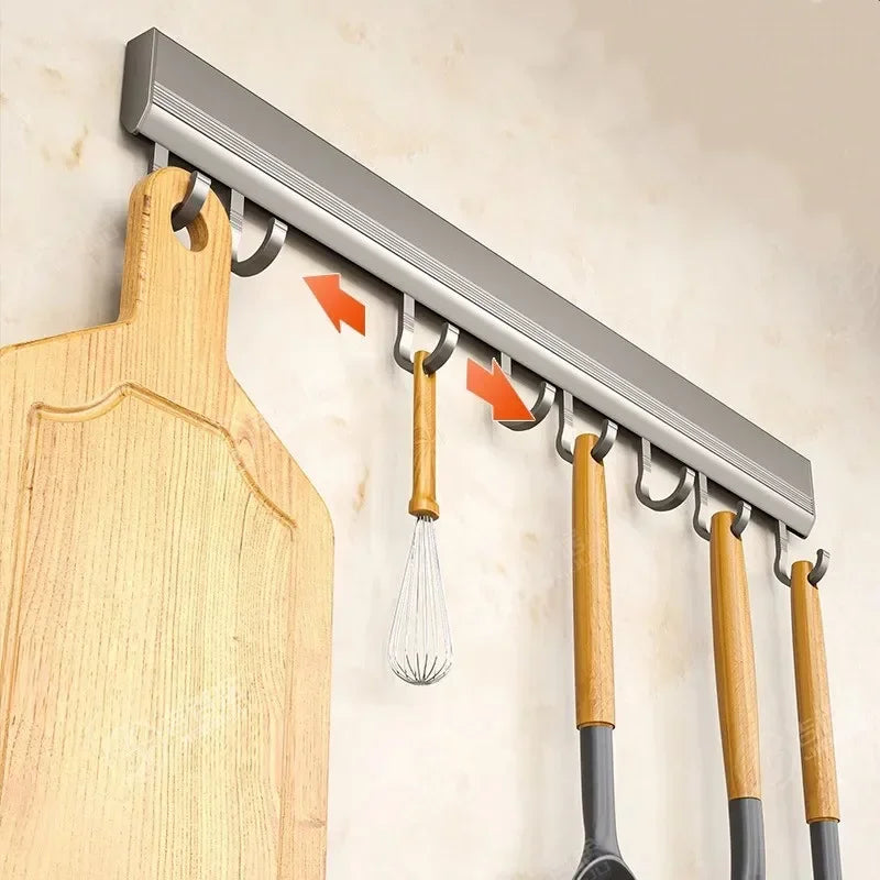 Versatile Wall Mounted Hooks Rack