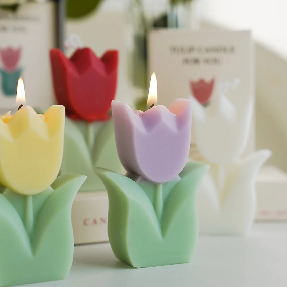 Tulip-Shaped Candles