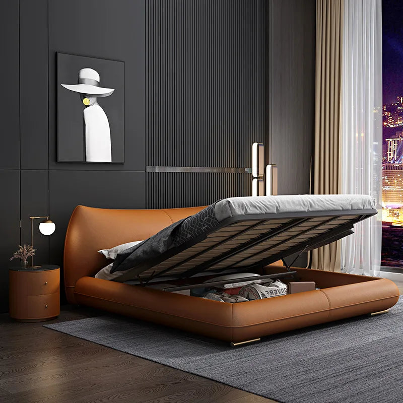 Fashionable Leather Bed